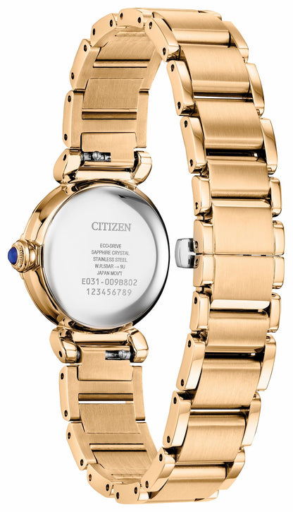 Citizen L Mae Green Dial Stainless Steel Bracelet EM1123-62X - Citizen Discount