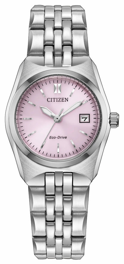 Corso Pink Dial Stainless Steel Bracelet EW2291-51X - Citizen Trending