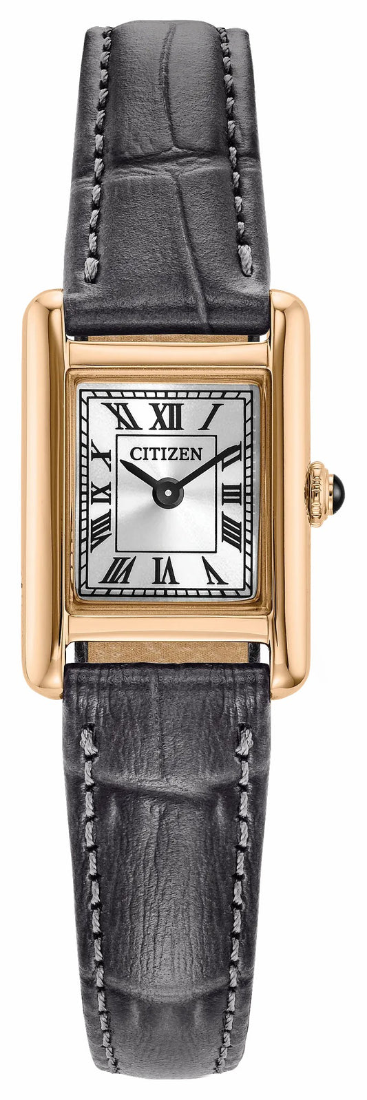 Fio Roma Beige Dial Leather Strap EG2799-18W - Citizen New