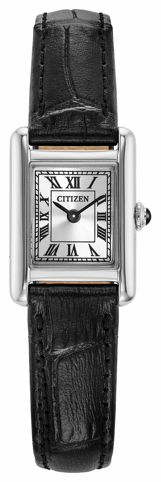 Fio Roma Silver-Tone Dial Leather Strap EG2790-12A - Citizen Premium