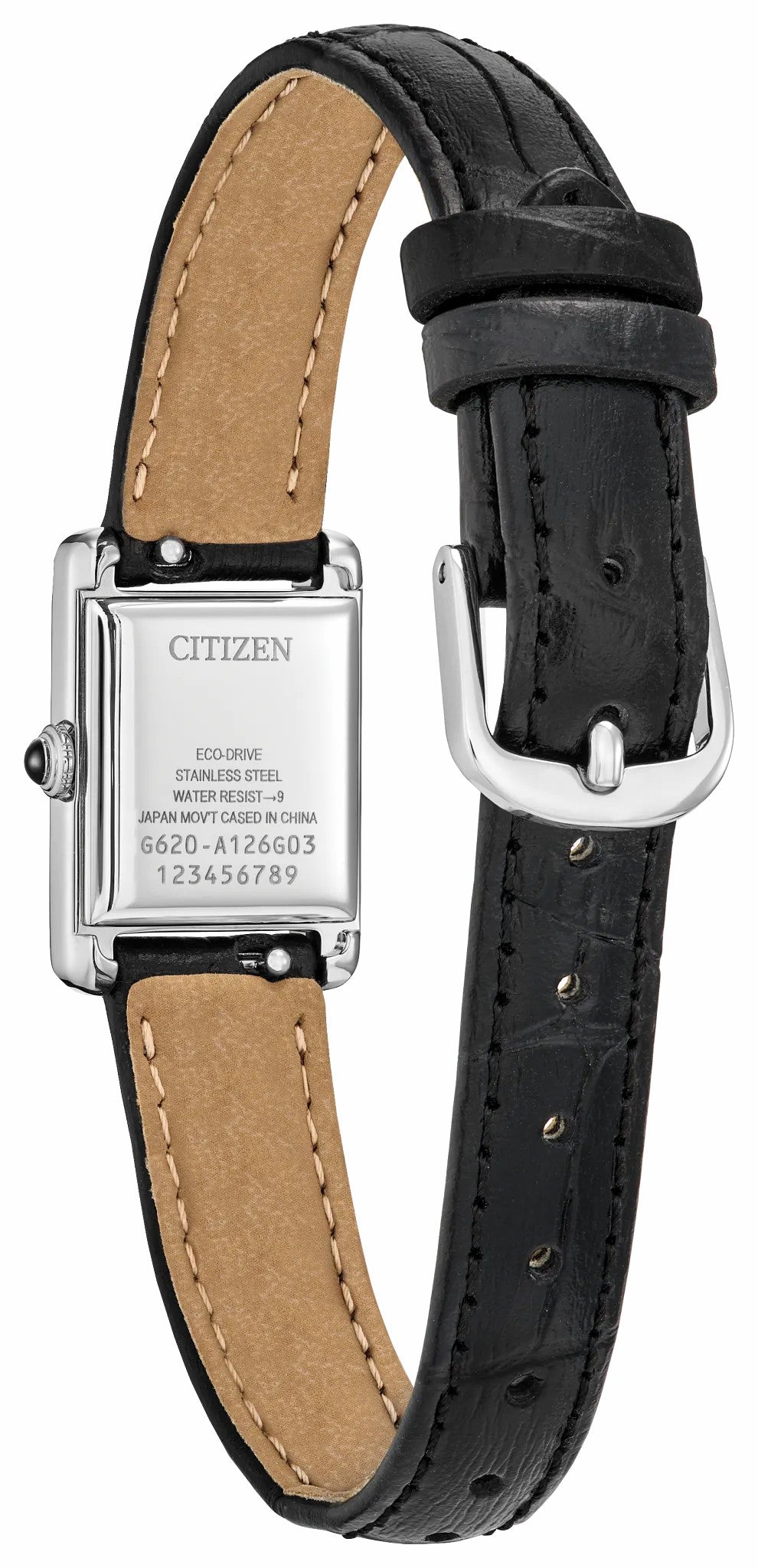 Fio Roma Silver-Tone Dial Leather Strap EG2790-12A - Citizen Premium