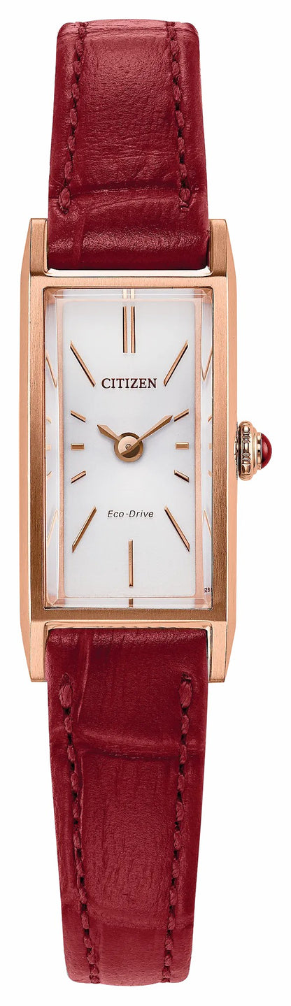 Fio White Dial Leather Strap EG7123-01A - Citizen Value
