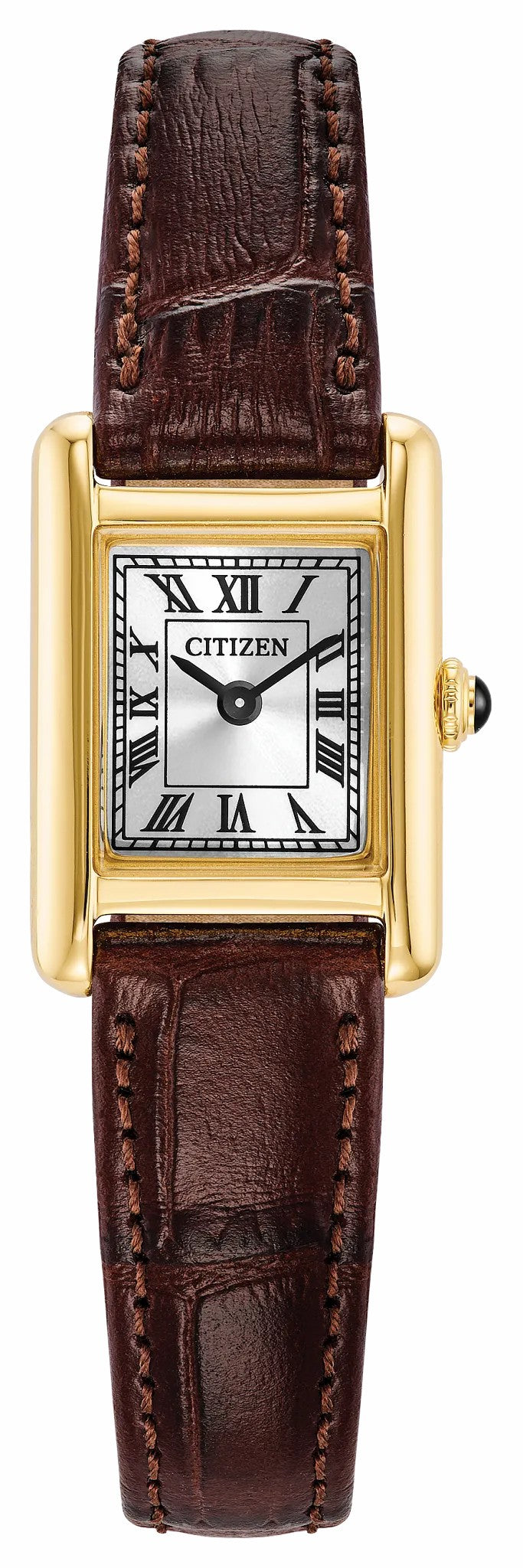 Fio Roma Silver-Tone Dial Leather Strap EG2797-13A - Citizen Deals