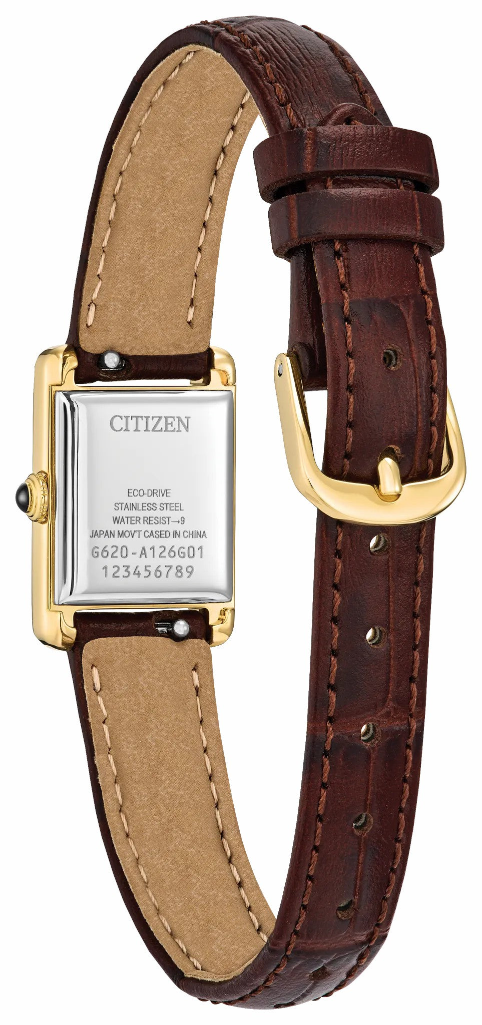 Fio Roma Silver-Tone Dial Leather Strap EG2797-13A - Citizen Deals