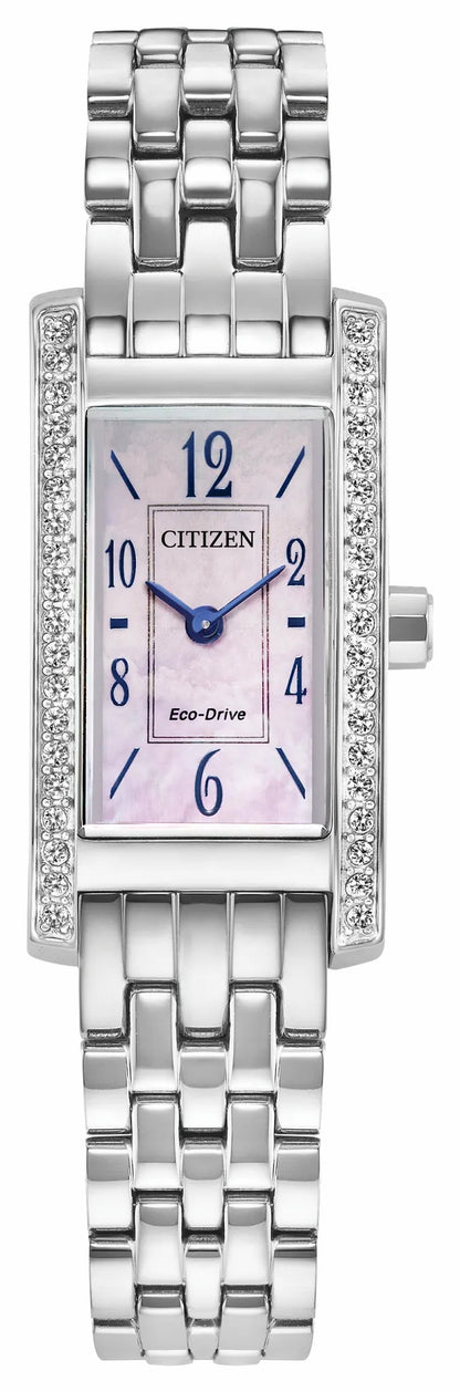 Petite Palidoro Pink Dial Stainless Steel Bracelet EG7110-54Y - Citizen Value