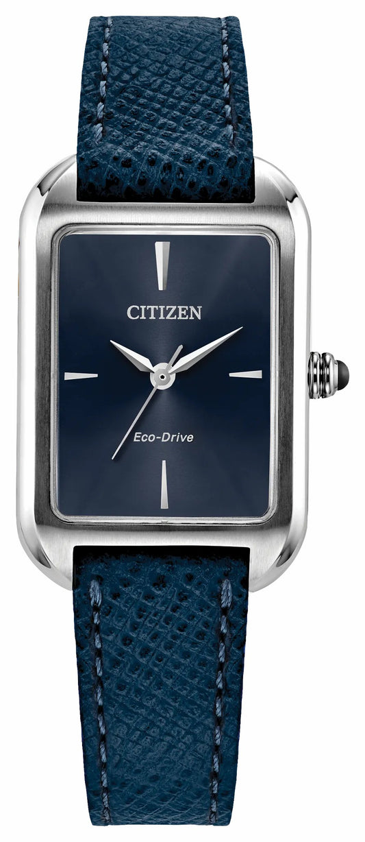 Dress Classic Blue Dial Leather Strap EM1190-06L - Citizen Quality