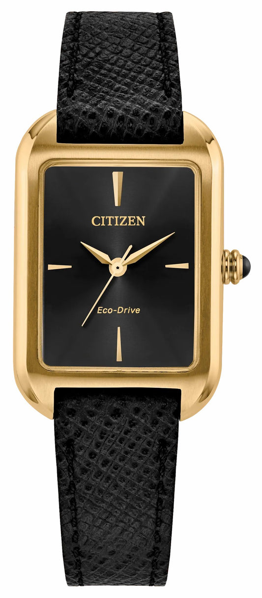 Dress Classic Black Dial Leather Strap EM1192-01E - Citizen Hot Sale