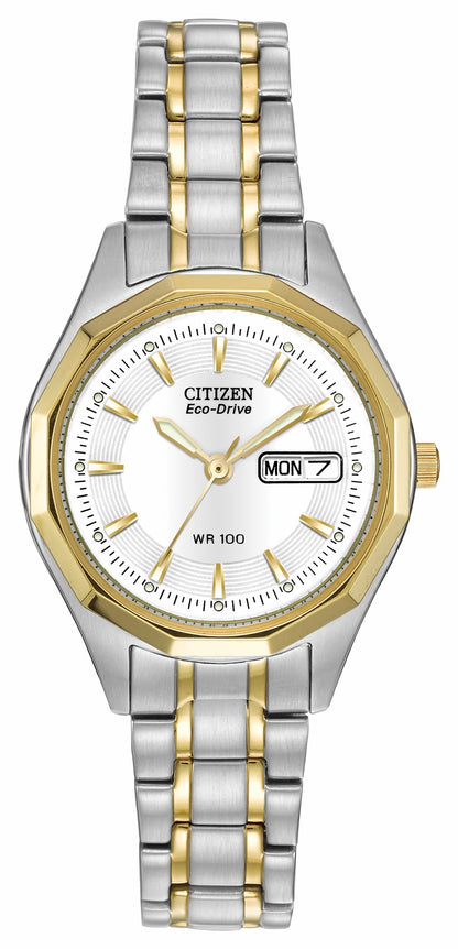 Corso - Ladies Eco-Drive Two-Tone Calendar Date Watch - Citizen Recommended