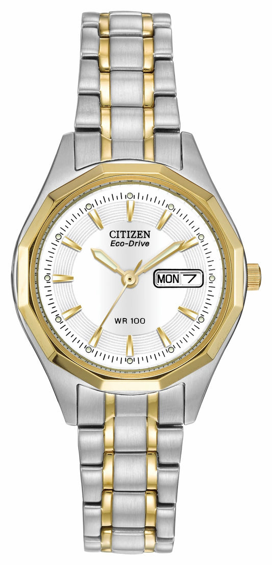 Corso - Ladies Eco-Drive Two-Tone Calendar Date Watch - Citizen Recommended