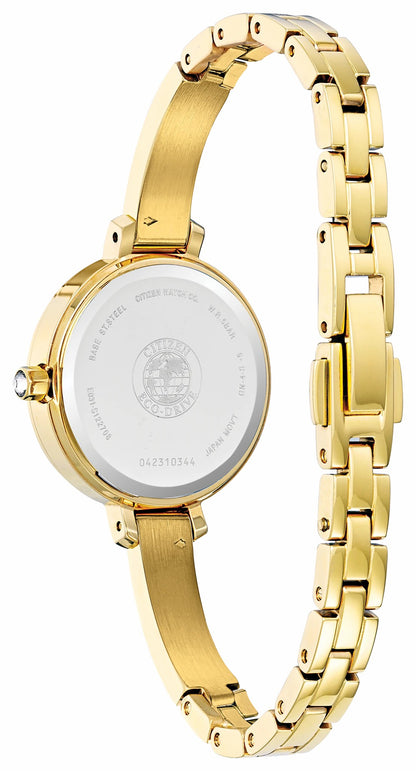 Silhouette Crystal White Dial Stainless Steel Bracelet EM0862-56D - Citizen Essential
