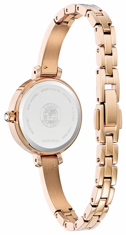 Silhouette Crystal White Dial Stainless Steel Bracelet EM0863-53D - Citizen Popular