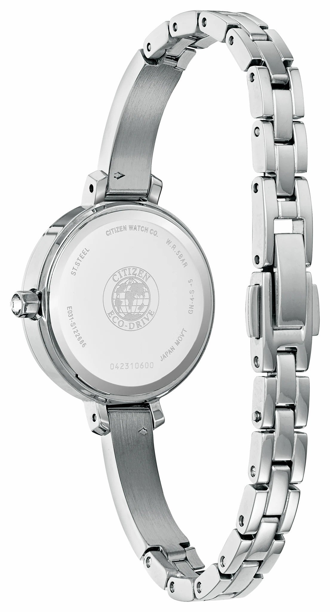 Silhouette Crystal White Dial Stainless Steel Bracelet EM0860-51D - Citizen Best Price