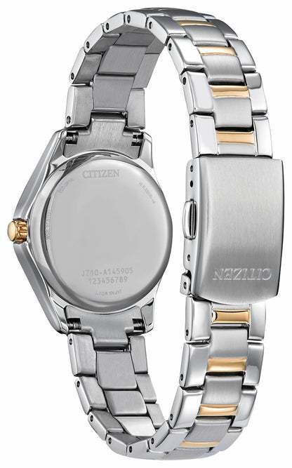 Crystal Silver-Tone Dial Stainless Steel Bracelet FE1146-71A - Citizen Essential