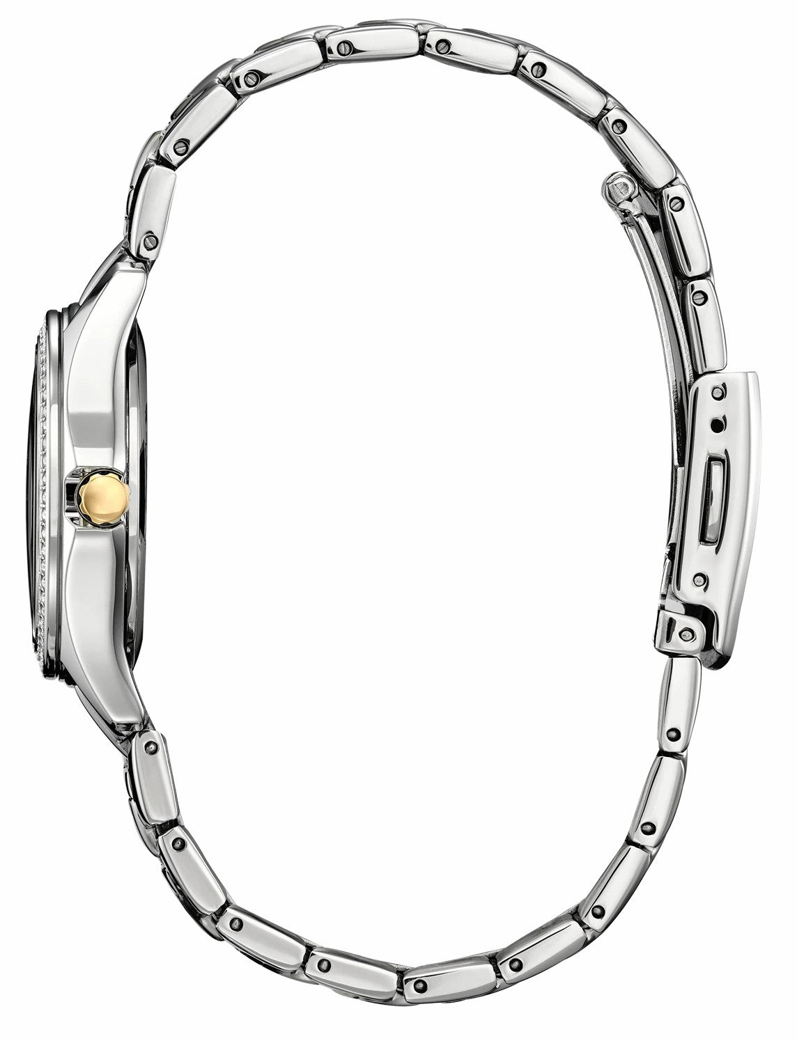 Crystal Silver-Tone Dial Stainless Steel Bracelet FE1146-71A - Citizen Essential