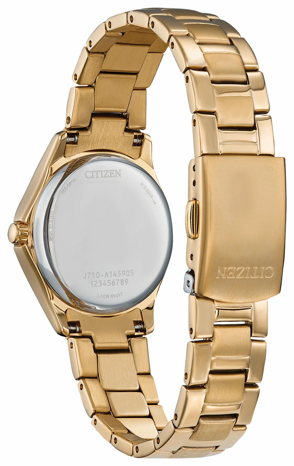 Crystal Champagne Dial Stainless Steel Bracelet FE1147-79P - Citizen Everyday