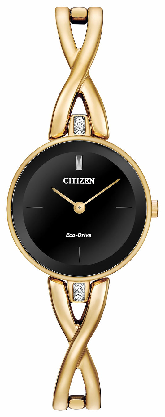Axiom - Ladies Eco-Drive EX1422-54E Gold Tone Strap Watch - Citizen Customer Favorite