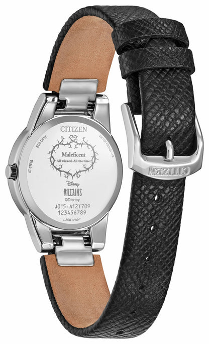 Maleficent's Charm Gray Dial Leather Strap GA1080-41Y - Citizen New