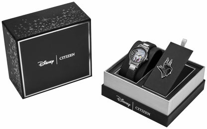 Maleficent's Charm Gray Dial Leather Strap GA1080-41Y - Citizen New