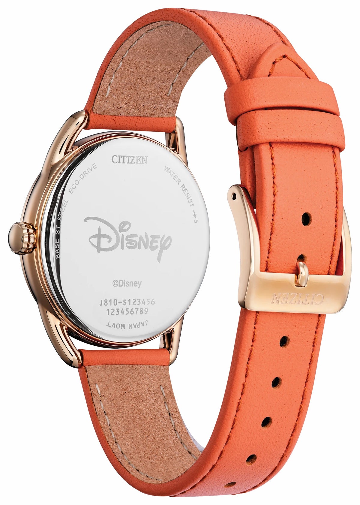 Gardening Minnie Silver-Tone Dial Leather Strap FE6087-04W - Citizen New