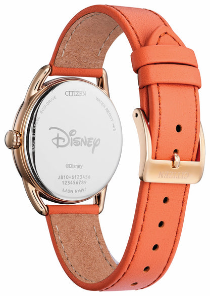 Gardening Minnie Silver-Tone Dial Leather Strap FE6087-04W - Citizen New