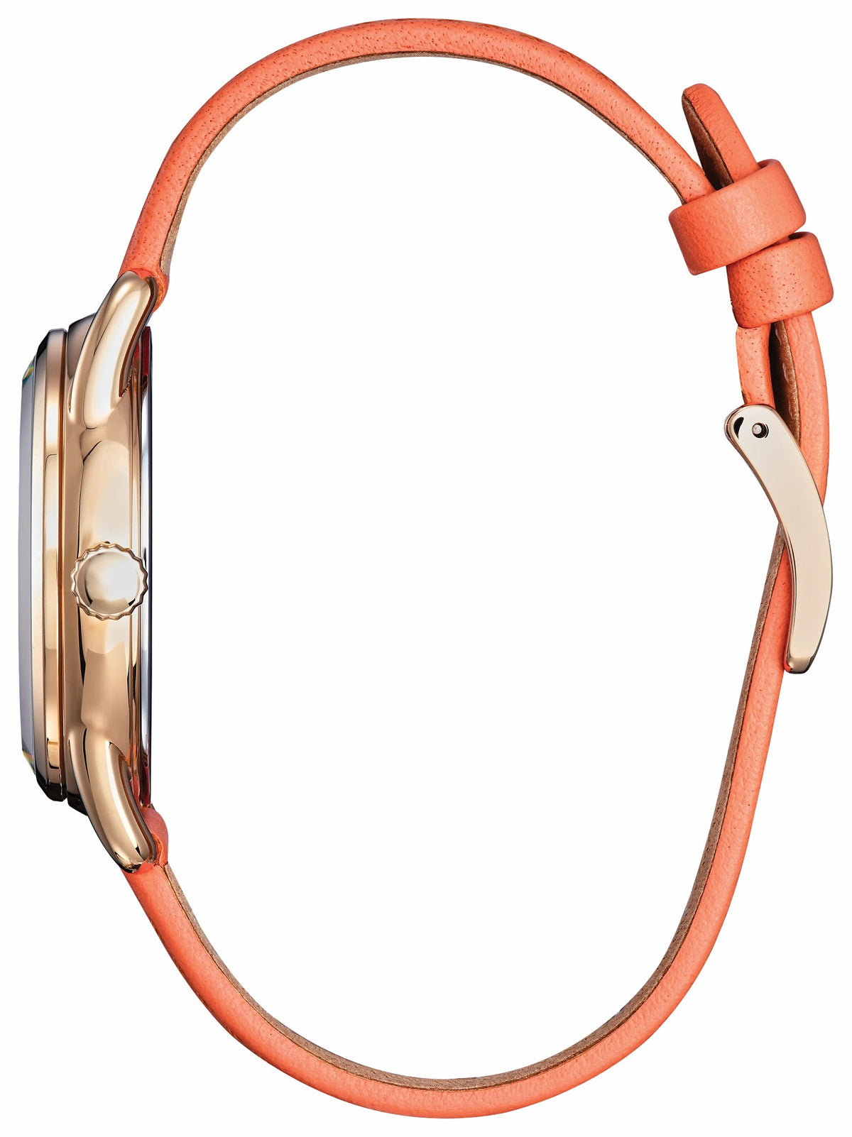Gardening Minnie Silver-Tone Dial Leather Strap FE6087-04W - Citizen New