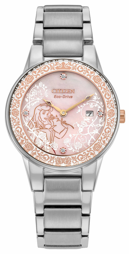 Aurora Enchanted Pink Dial Stainless Steel Bracelet GA1081-65N - Citizen Premium