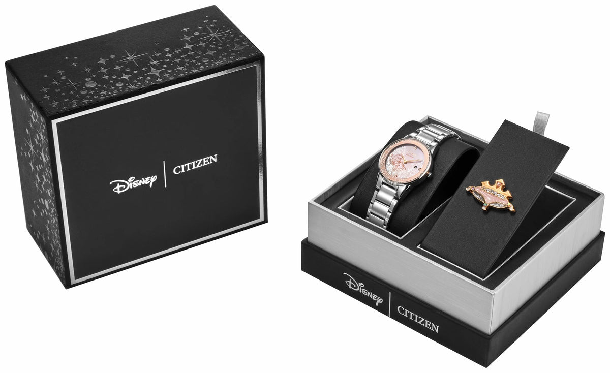 Aurora Enchanted Pink Dial Stainless Steel Bracelet GA1081-65N - Citizen Premium