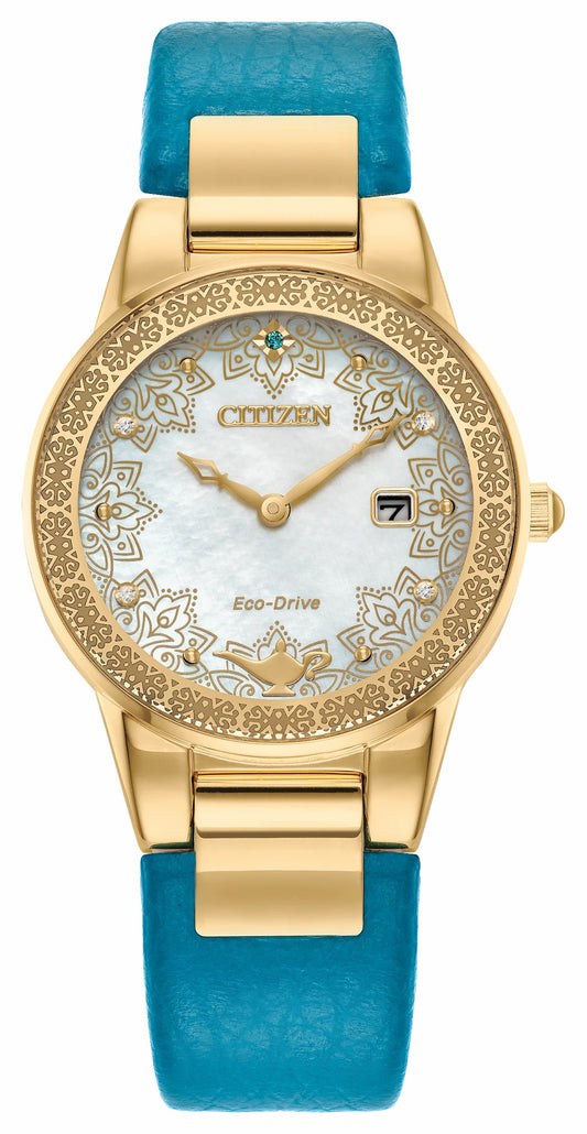 Aladdin 30th Anniversary White Dial Leather Strap GA1072-07D - Citizen Smart Buy