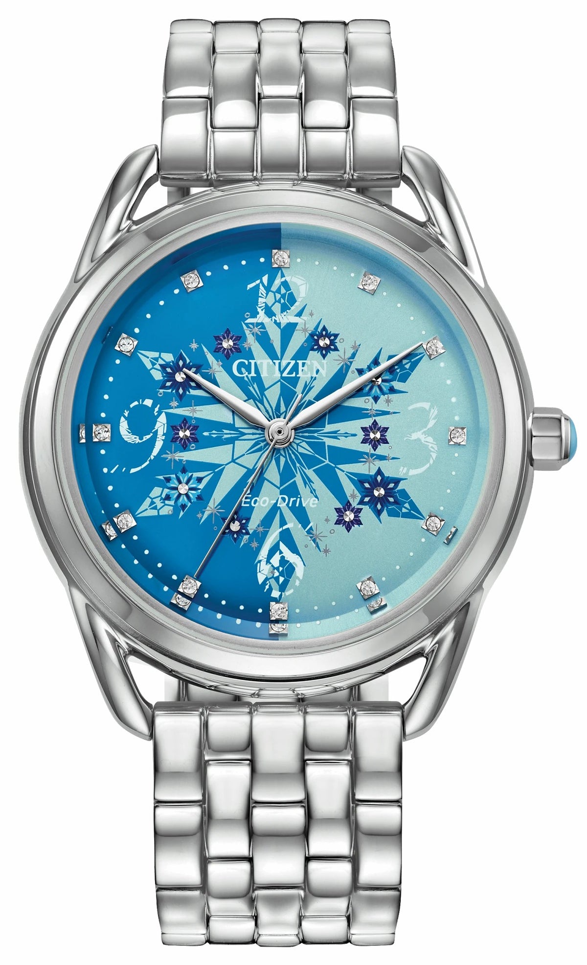Frozen Blue Dial Stainless Steel Bracelet FE7091-61W - Citizen New