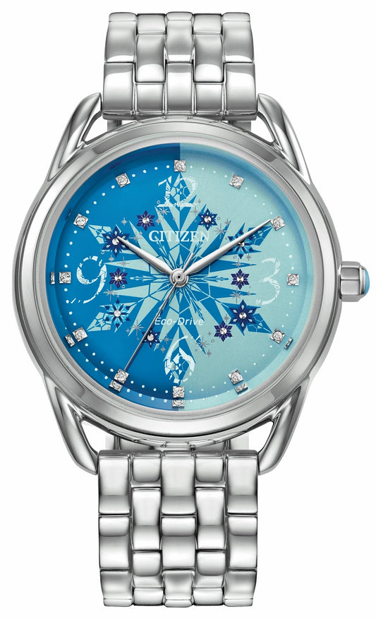 Frozen Blue Dial Stainless Steel Bracelet FE7091-61W - Citizen New