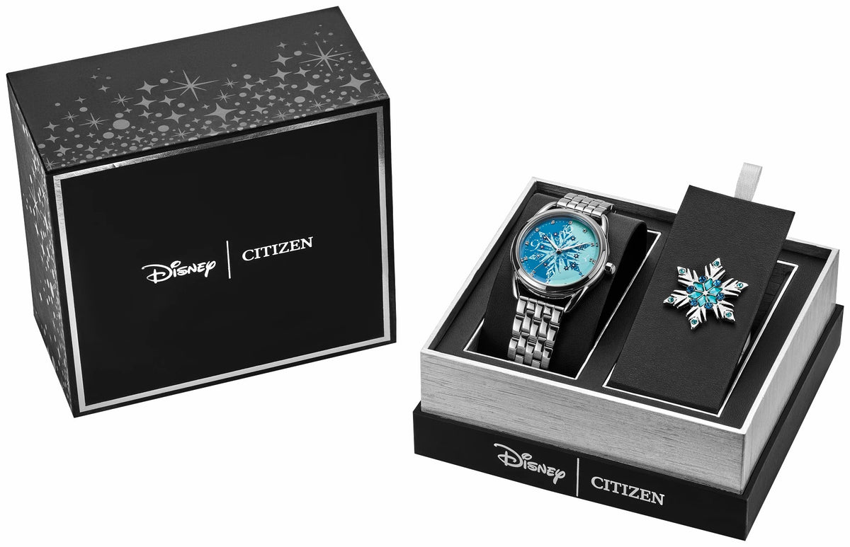 Frozen Blue Dial Stainless Steel Bracelet FE7091-61W - Citizen New