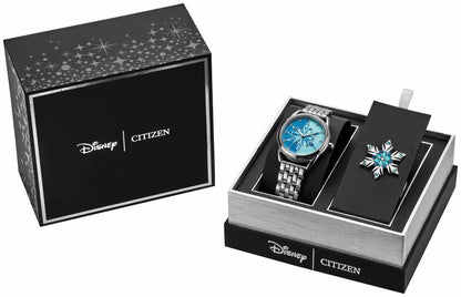 Frozen Blue Dial Stainless Steel Bracelet FE7091-61W - Citizen New