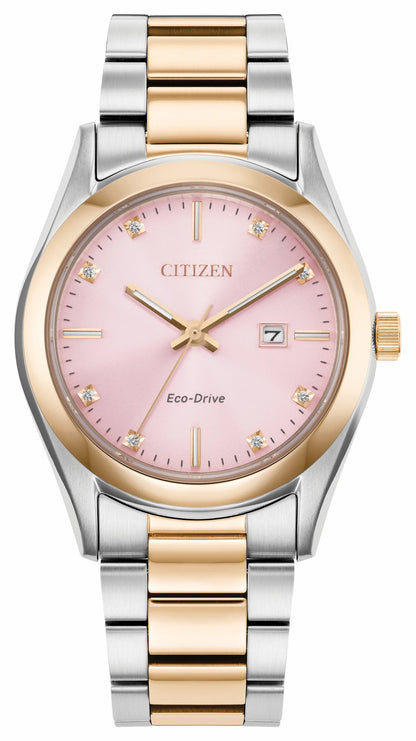 Sport Luxury Pink Dial Stainless Steel Bracelet EW2706-58X - Citizen Best Price