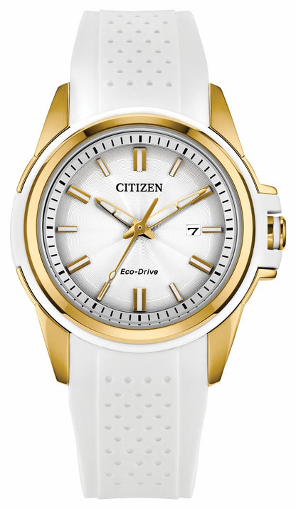 Veya Silver-Tone Dial Silicone Strap FE1262-03A - Citizen Smart Buy