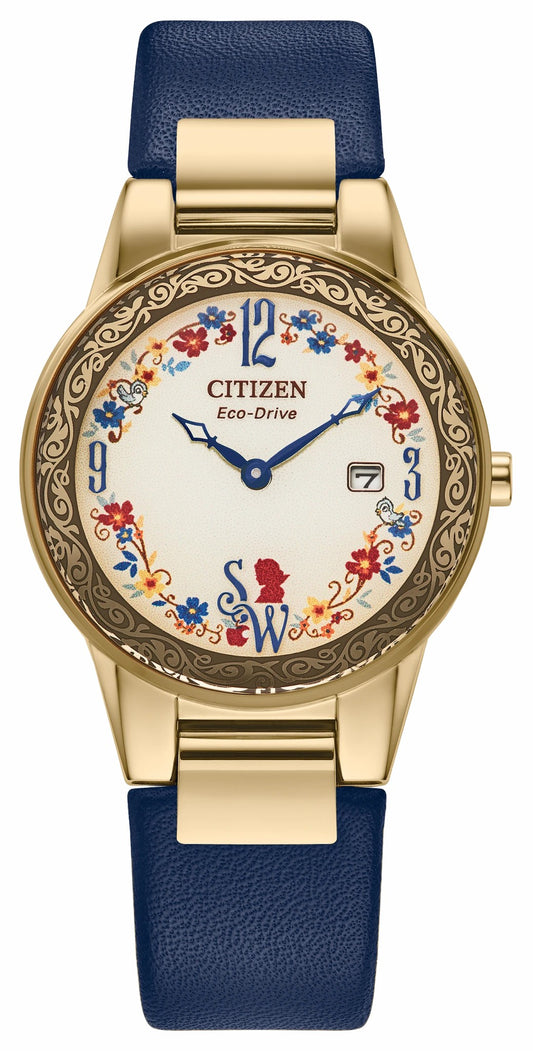 Snow White Flora Beige Dial Leather Strap GA1079-41W - Citizen Premium