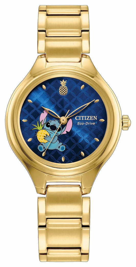 Aloha, Stitch! Blue Dial Stainless Steel Bracelet FE2108-59W - Citizen Trusted