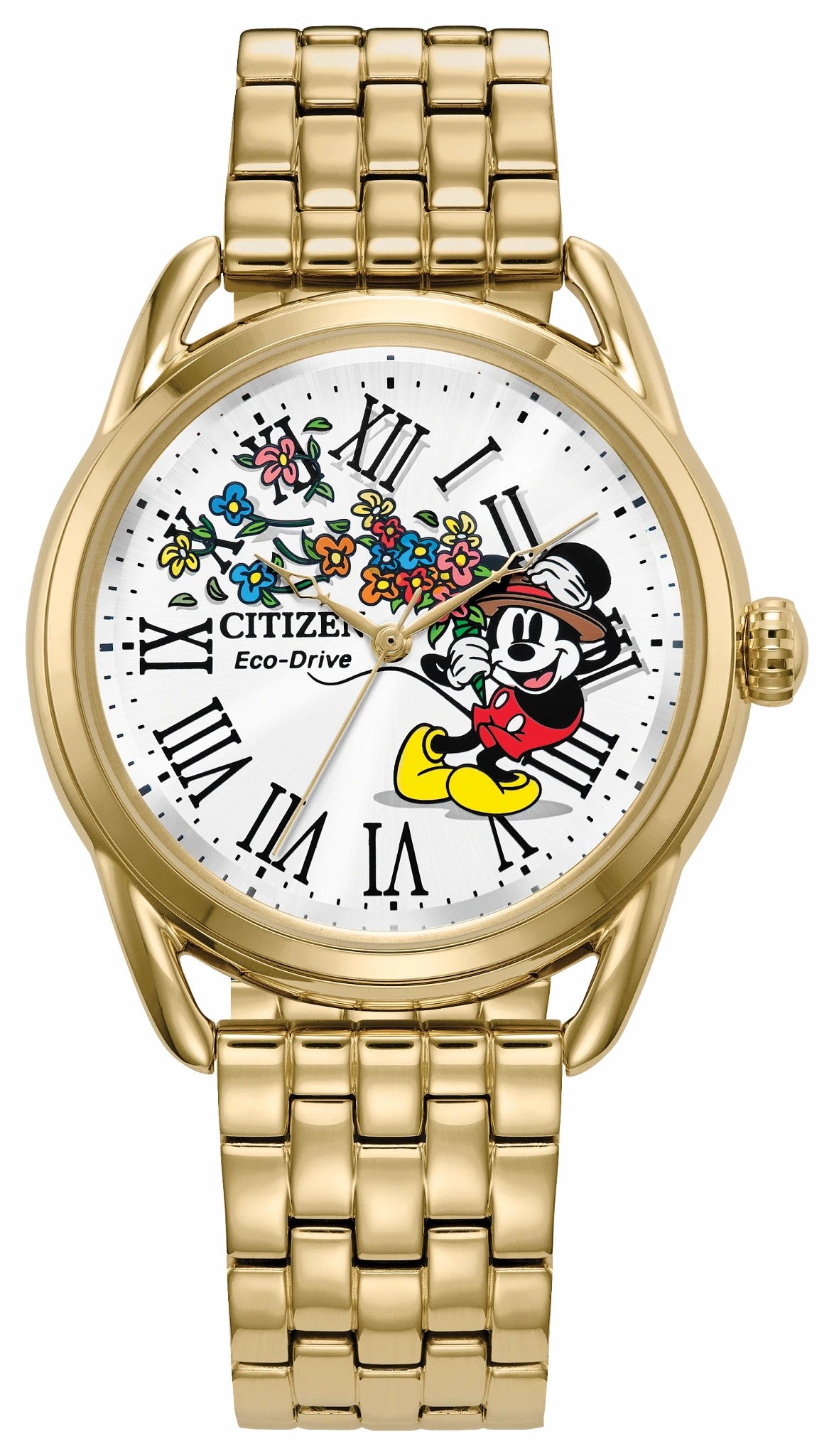Mickey Classic Silver-Tone Dial Stainless Steel Bracelet FE7093-57W - Citizen Top Pick