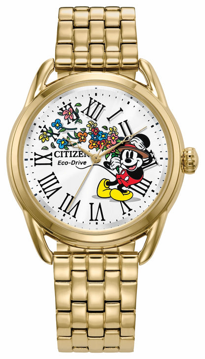 Mickey Classic Silver-Tone Dial Stainless Steel Bracelet FE7093-57W - Citizen Top Pick