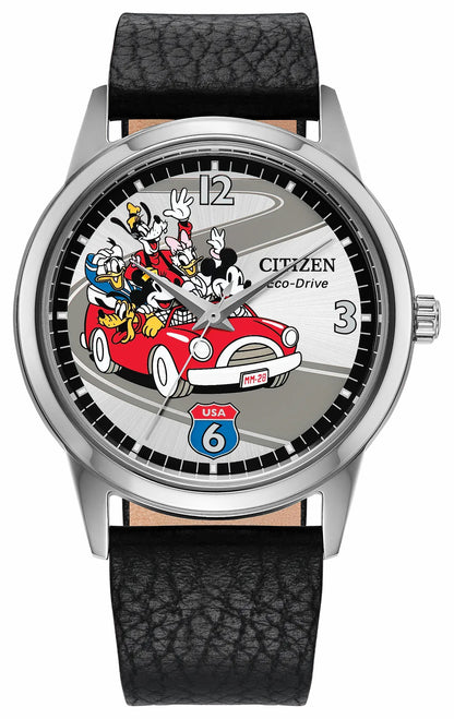 Sensational Six Road Trip Silver-Tone Dial Leather Strap FE7110-09W - Citizen Quality