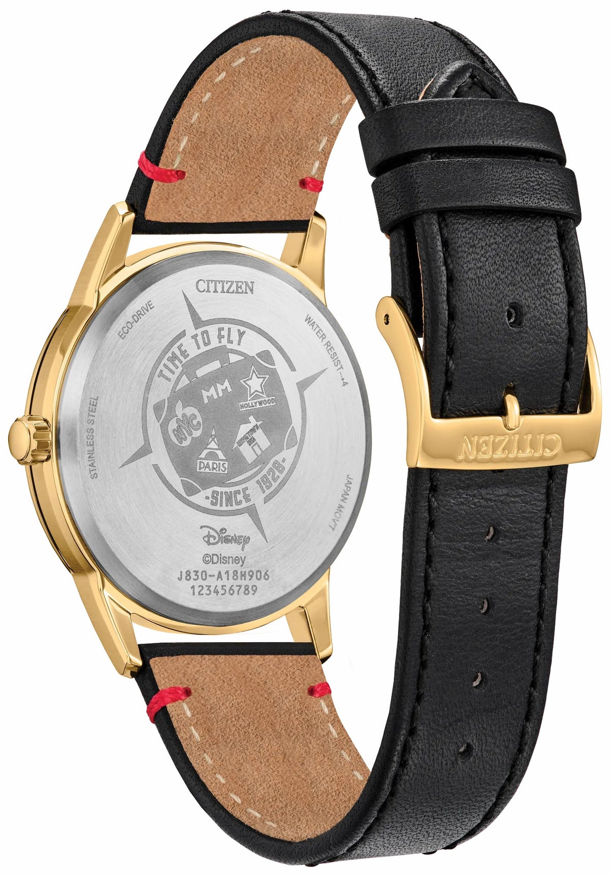 Mickey Mouse Takes Hollywood Silver-Tone Dial Leather Strap FE7063-07W - Citizen Discount