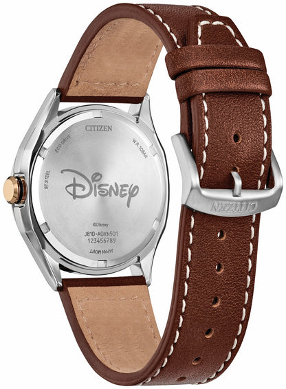 Mickey Mouse Explorer Green Dial Leather Strap AW1149-06W - Citizen Signature