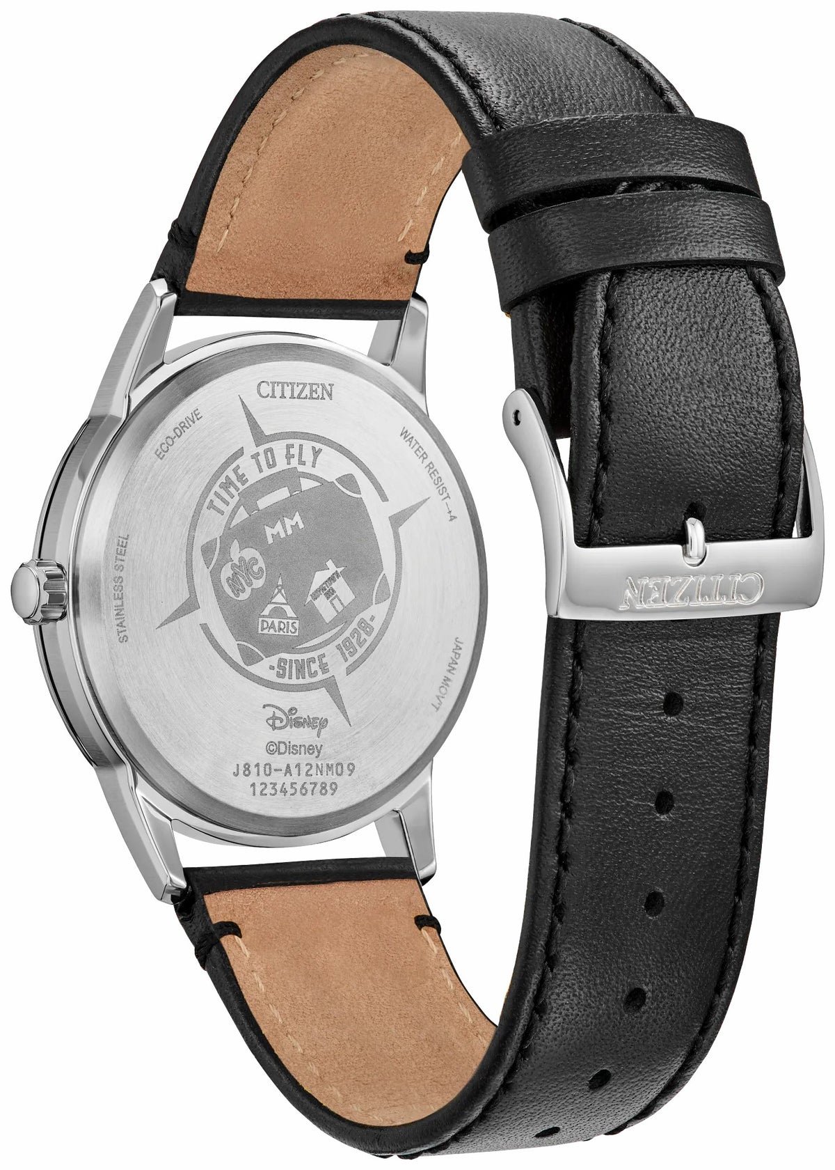 Mickey Mouse & Pluto Take NYC Black Dial Leather Strap AW1860-01W - Citizen Everyday
