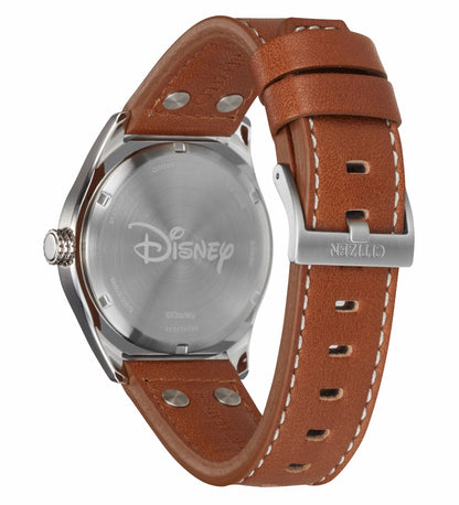 Mickey Aviator Ivory Dial Leather Strap BV1088-08W - Citizen Quality