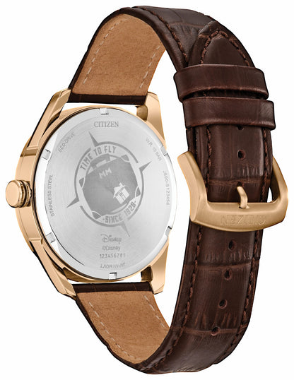 Hometown Mickey Mouse Beige Dial Leather Strap AW0088-04W - Citizen Discount