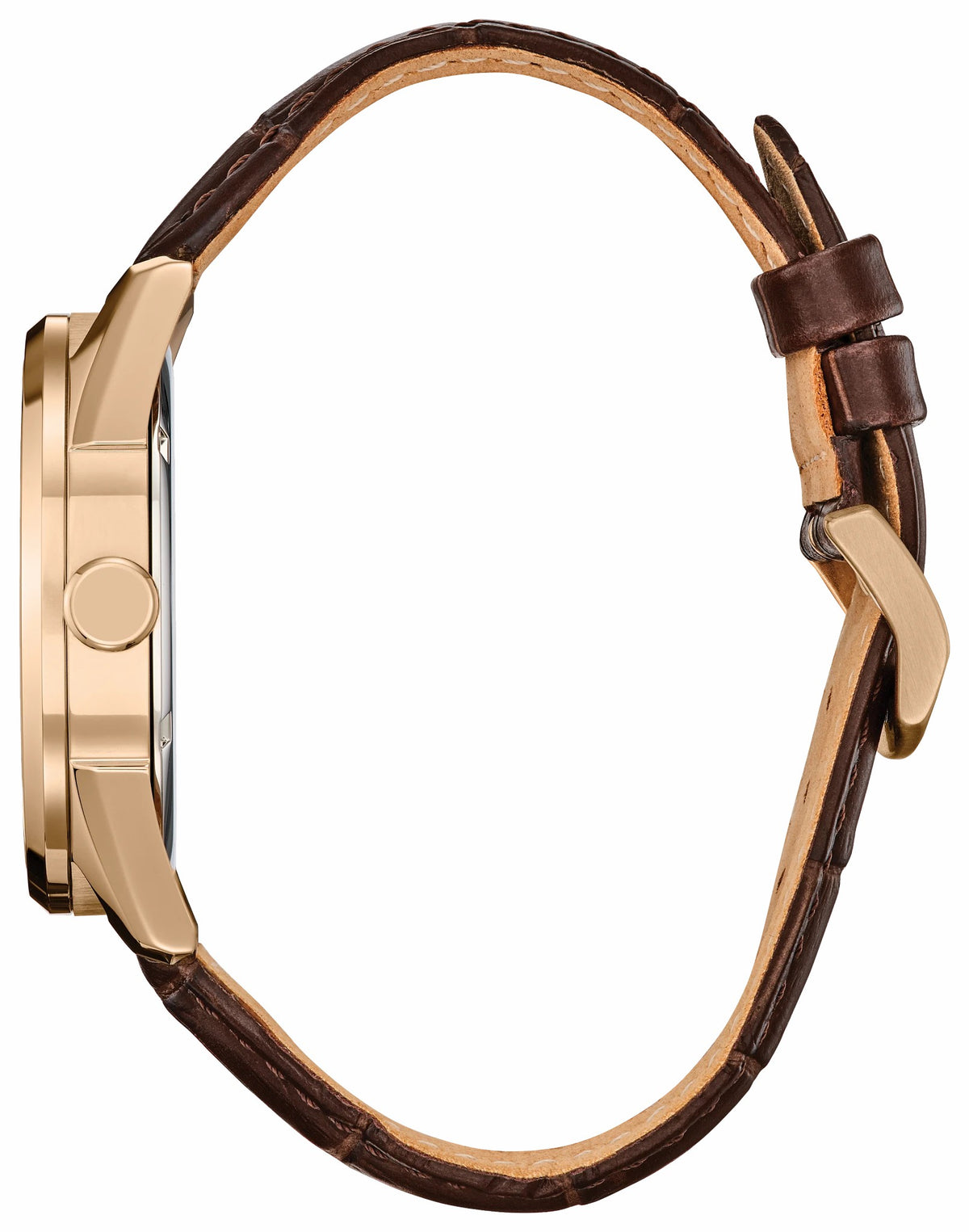 Hometown Mickey Mouse Beige Dial Leather Strap AW0088-04W - Citizen Discount