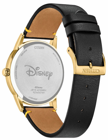 Donald Duck Seeing Stars Black Dial Leather Strap AW1789-04W - Citizen Value