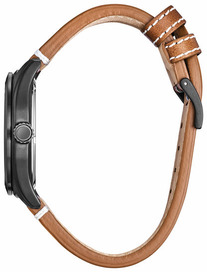 Batter's up Mickey Brown Dial Leather Strap BV1089-05W - Citizen Essential