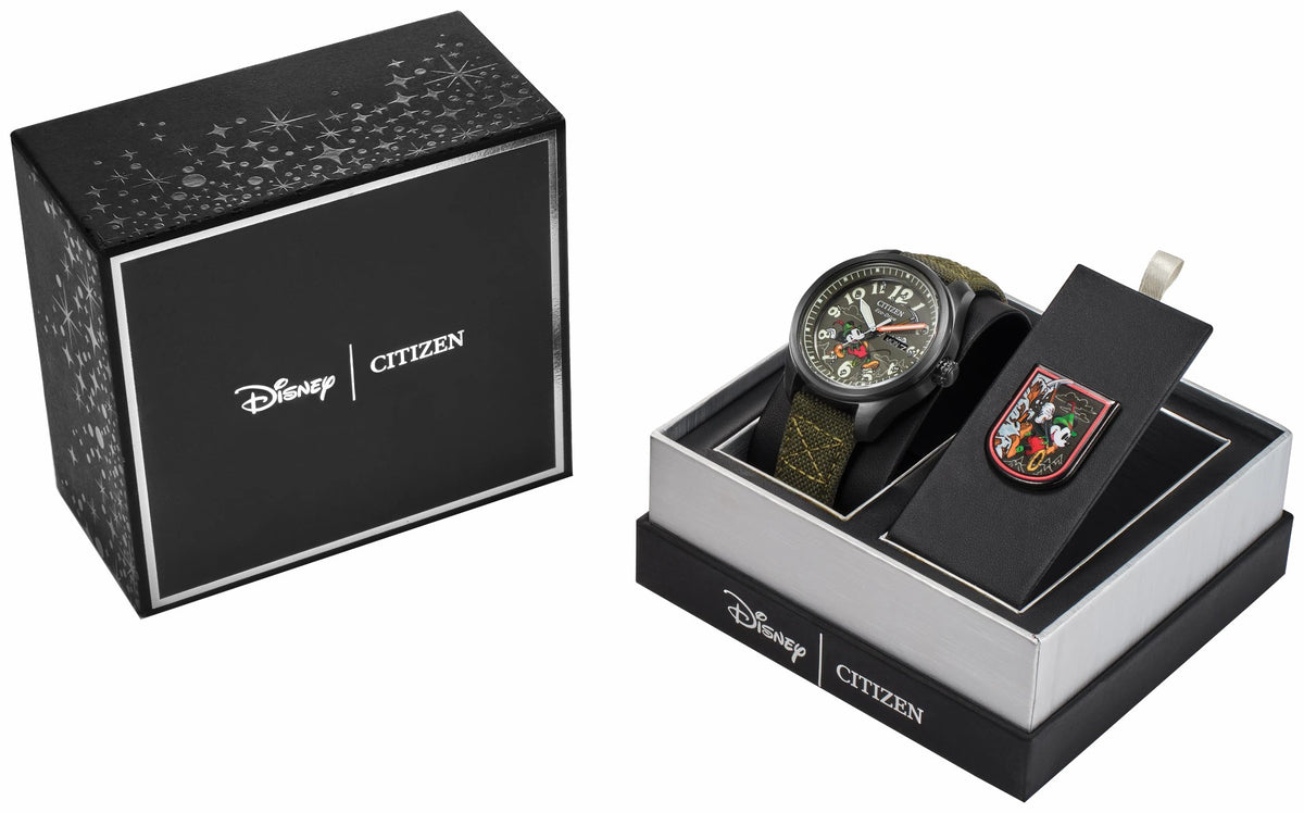 Alpine Mickey Mouse Green Dial CORDURA® Strap AW0148-47W - Citizen Value