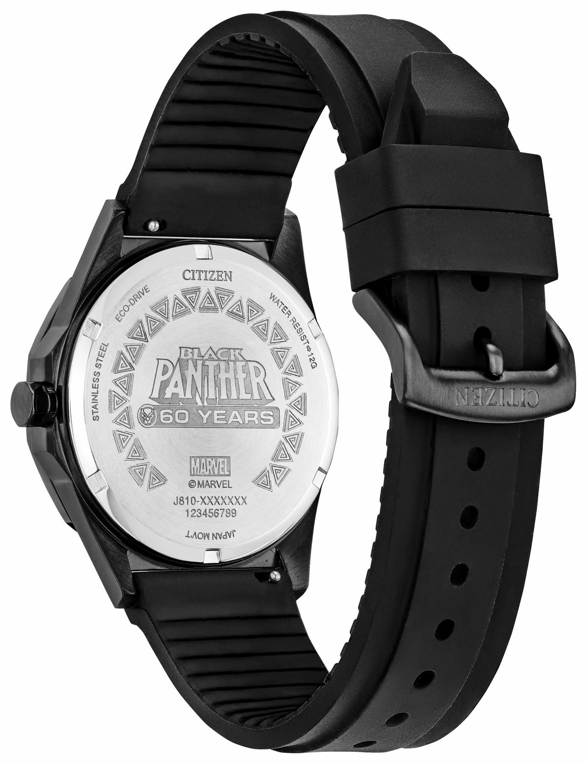 Black Panther 60th Anniversary Black Dial Silicone Strap AW1858-03W - Citizen Great Value