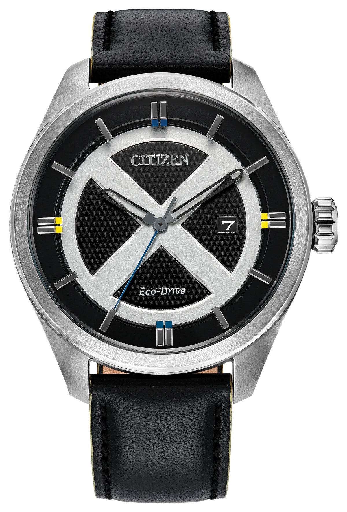 X-Men Black Dial Leather Strap AW5007-17W - Citizen New